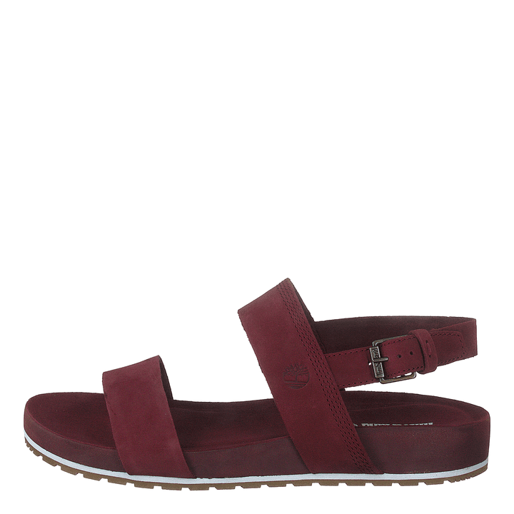 Malibu Waves 2 Band Sandal Burgundy