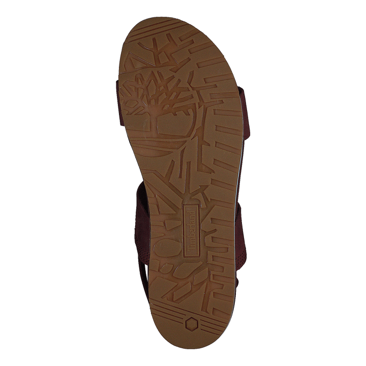 Malibu Waves 2 Band Sandal Burgundy