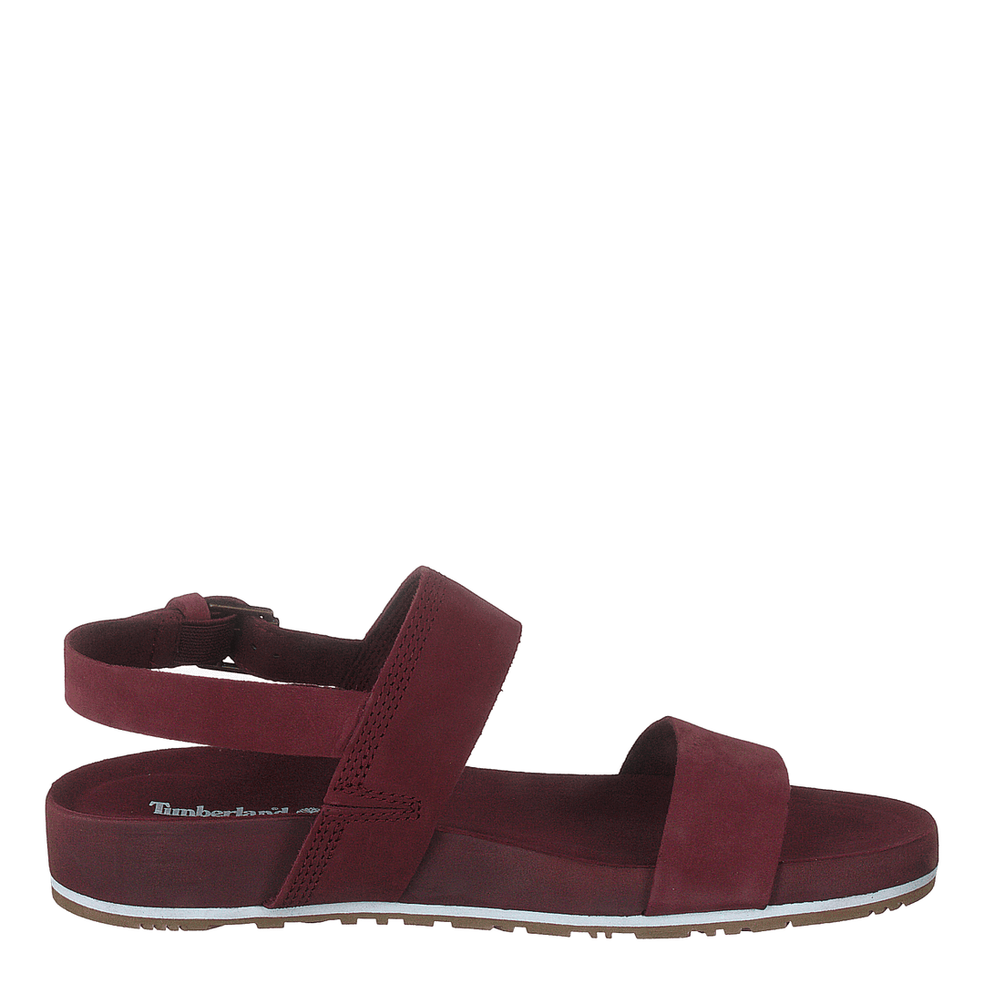 Malibu Waves 2 Band Sandal Burgundy