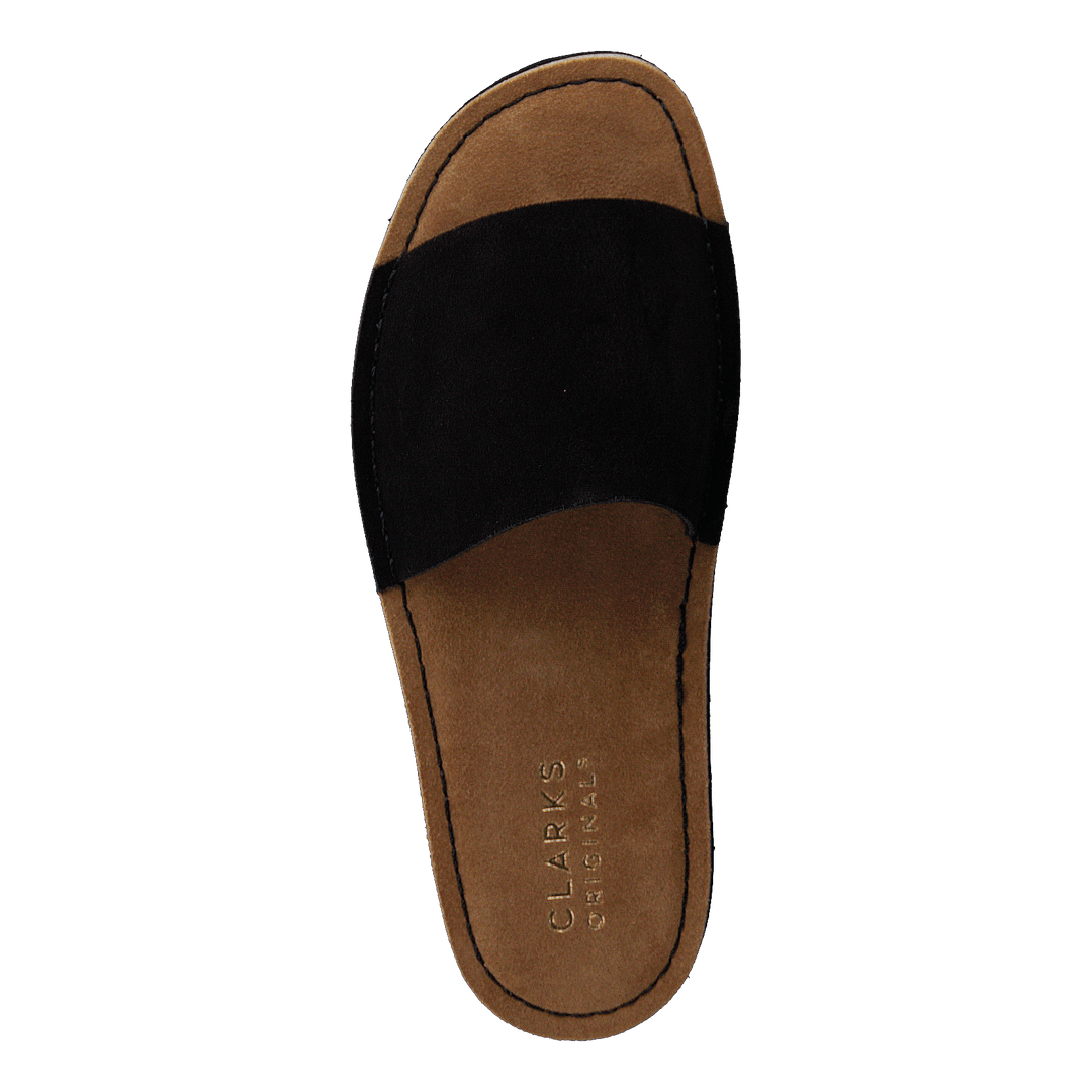Lunan Slide Black Leather