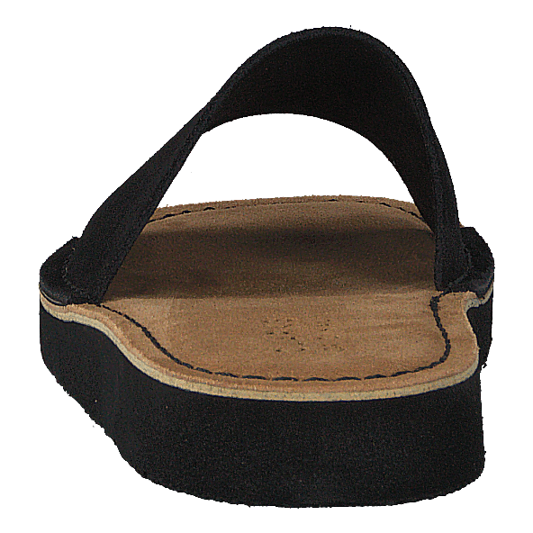 Lunan Slide Black Leather
