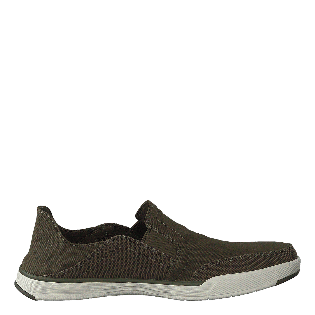Step Isle Row Khaki Green Canvas
