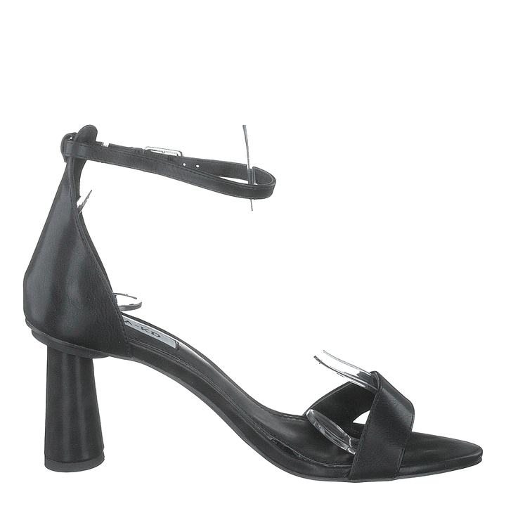 Cone Shape Strap Heels Black