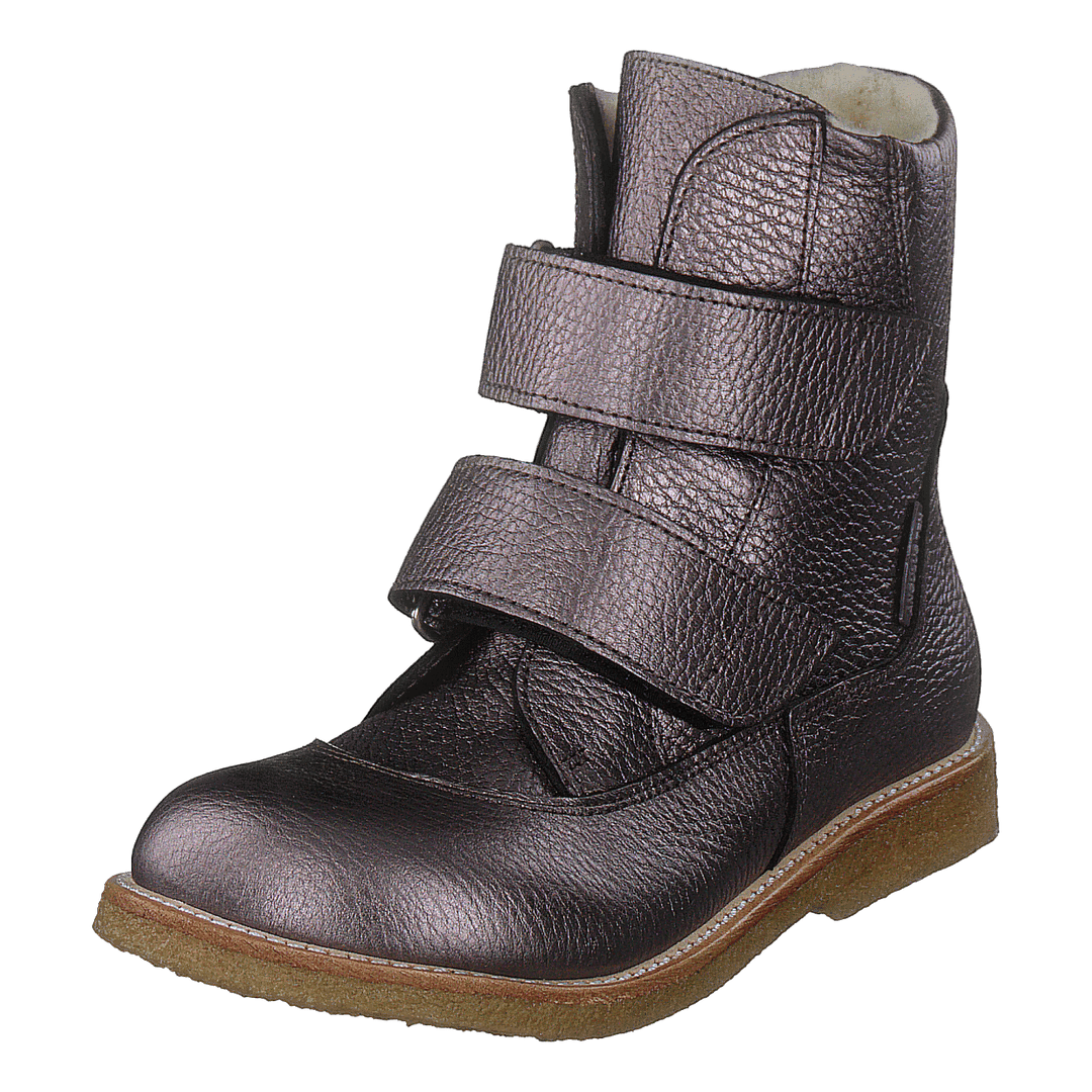 Tex-boot With Velcro Straps Mauvé Shine
