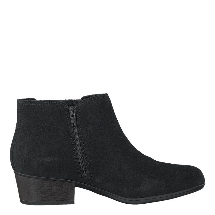 Adreena Flora Black Suede