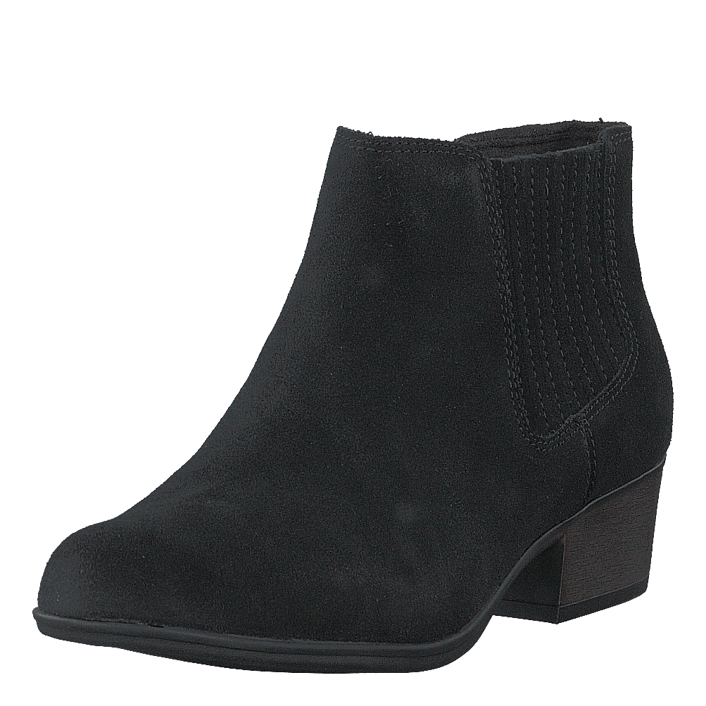 Adreena Flora Black Suede