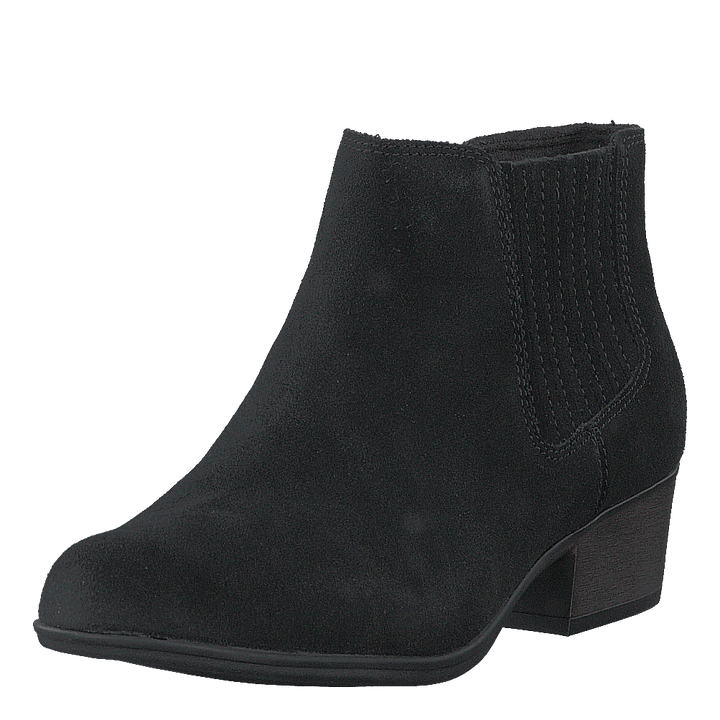 Adreena Flora Black Suede