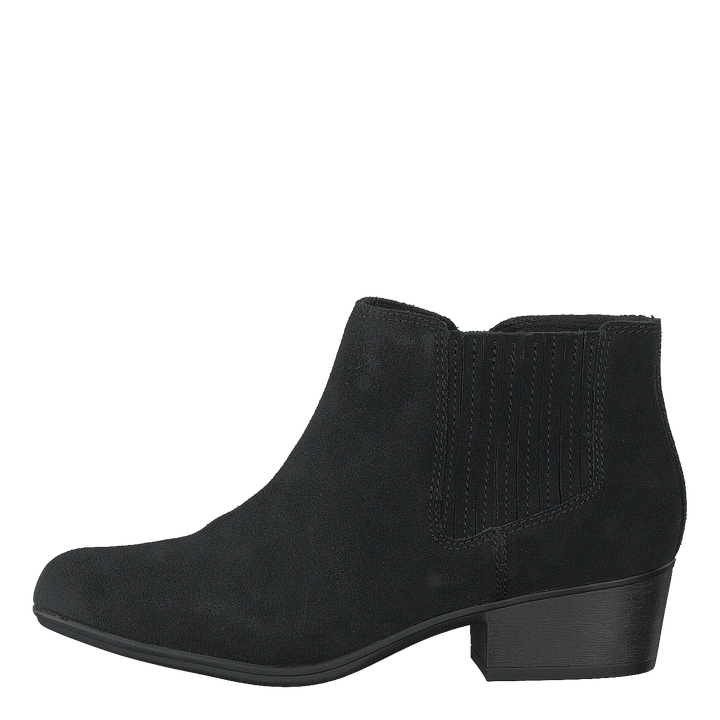 Adreena Flora Black Suede