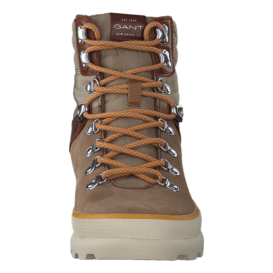 Kaari Mid Lace Boot Warm Khaki