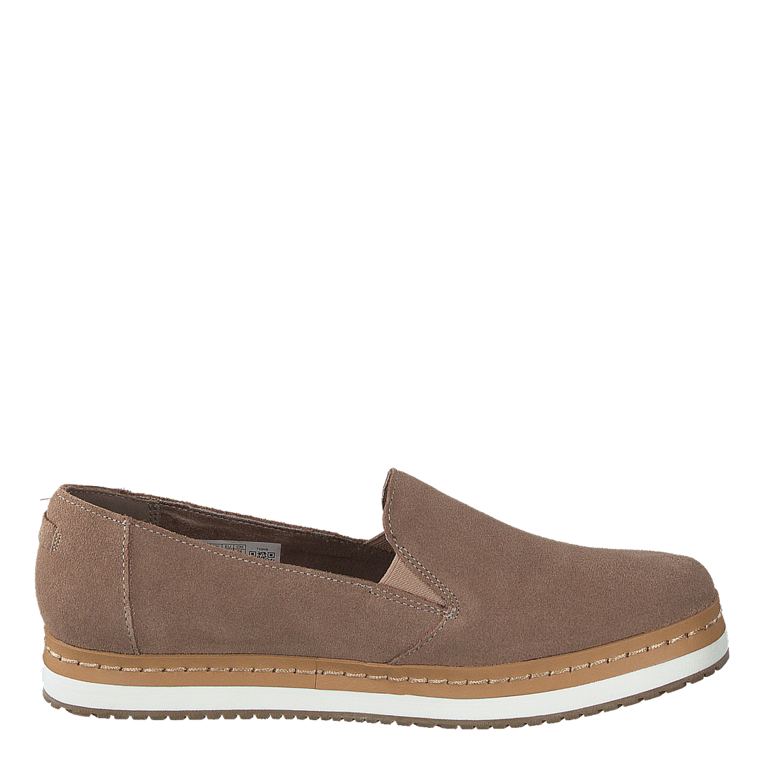 Palma Leather Wrap Taupe Grey Suede