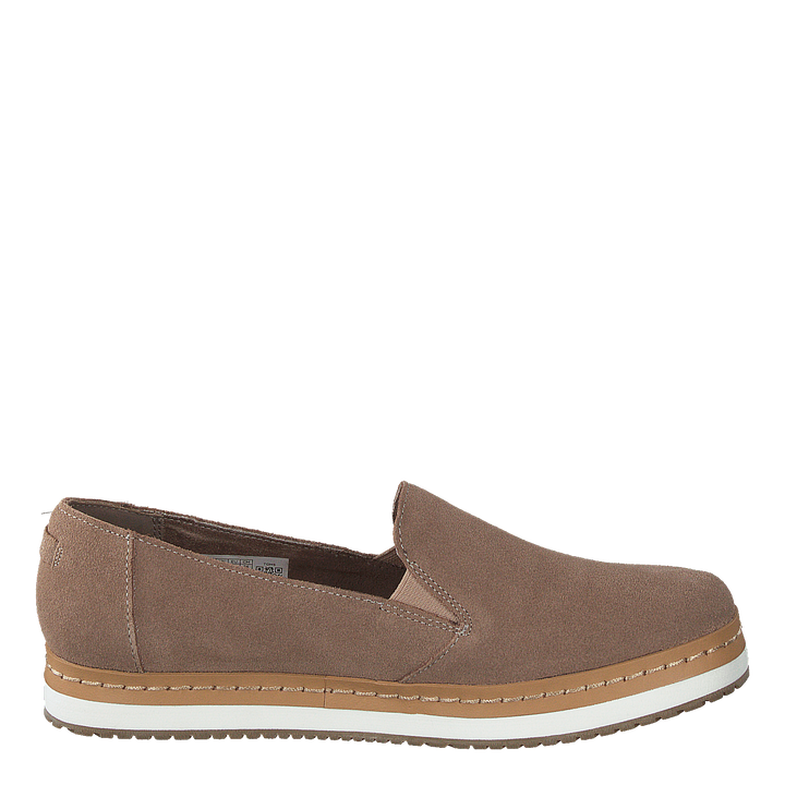 Palma Leather Wrap Taupe Grey Suede