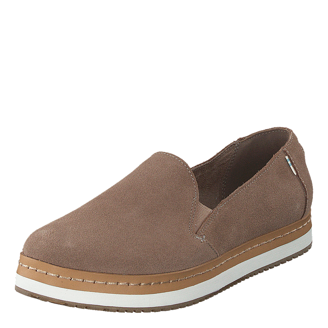Palma Leather Wrap Taupe Grey Suede