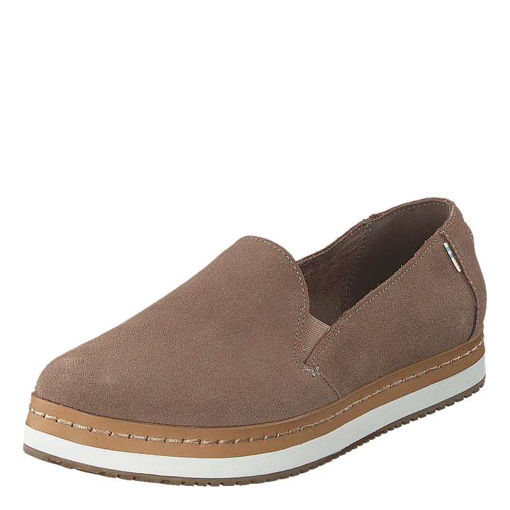 Palma Leather Wrap Taupe Grey Suede