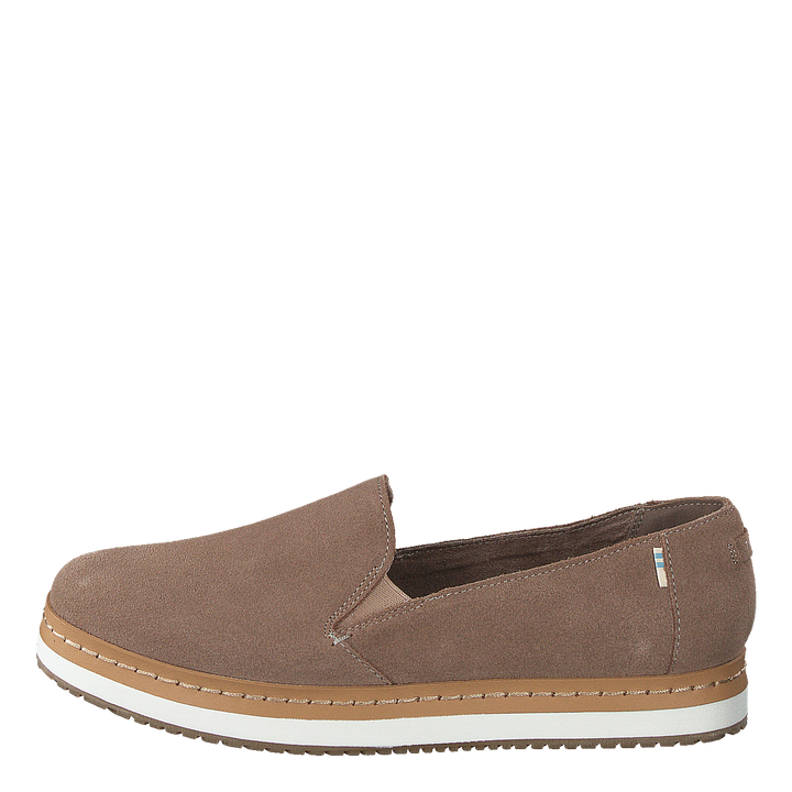 Palma Leather Wrap Taupe Grey Suede