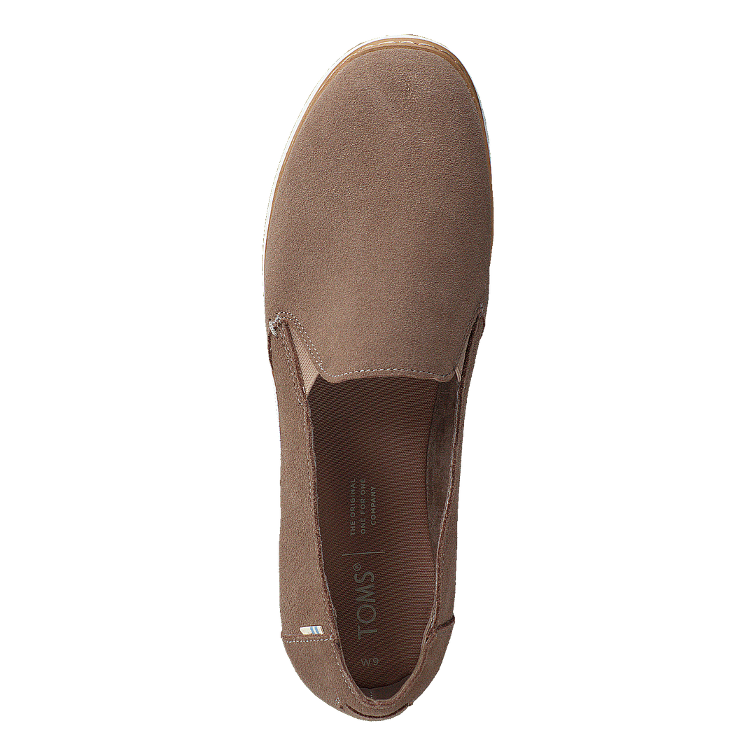 Palma Leather Wrap Taupe Grey Suede