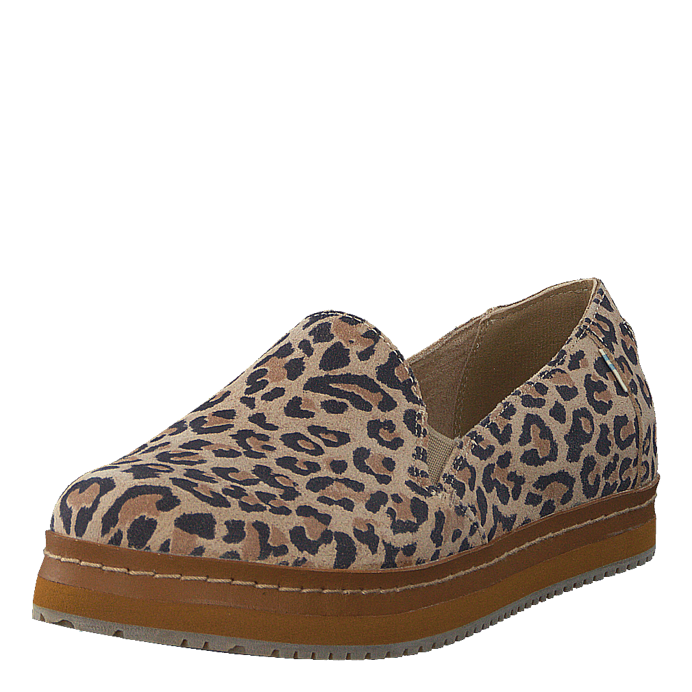 Palma Leather Wrap Desert Tan Leopard Print Suede