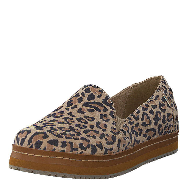 Palma Leather Wrap Desert Tan Leopard Print Suede