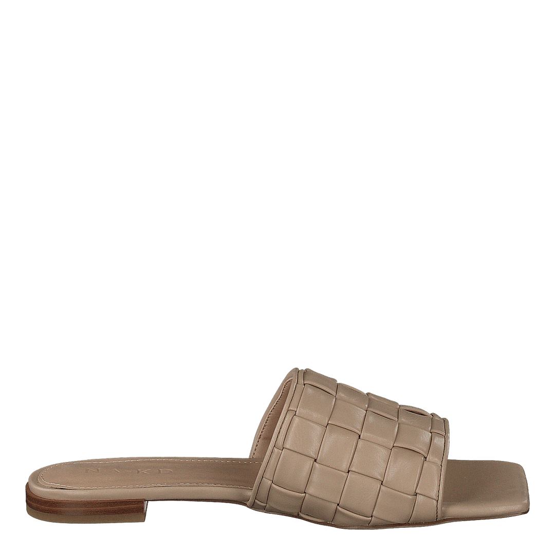 Braided Flats Beige