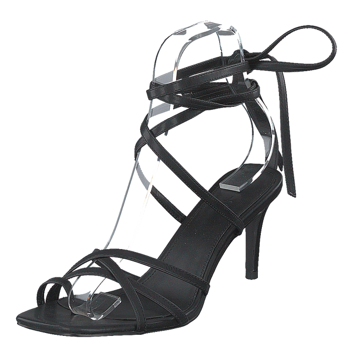 Ankle Strap Stiletto Heels Black