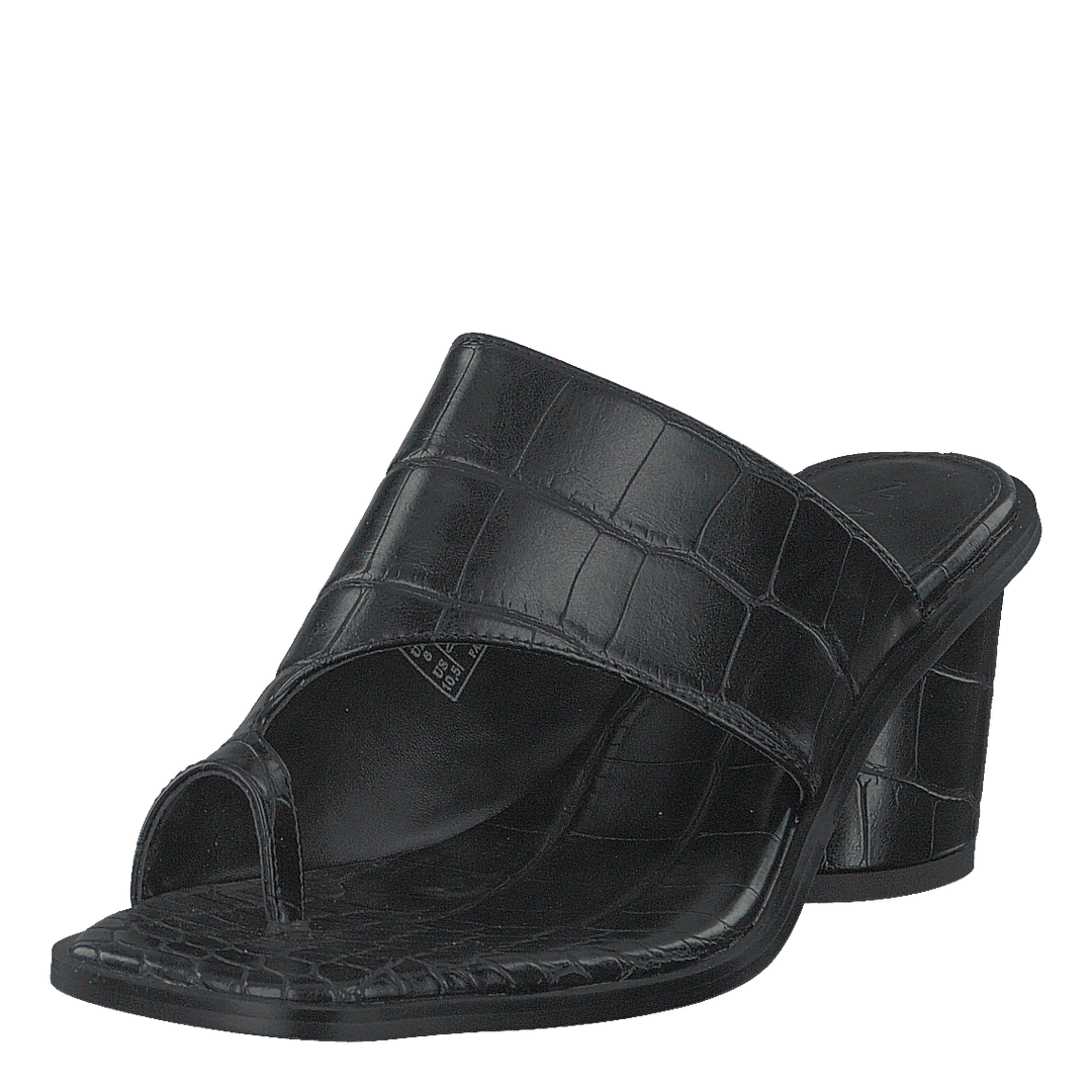 Toe Ring Mules Black