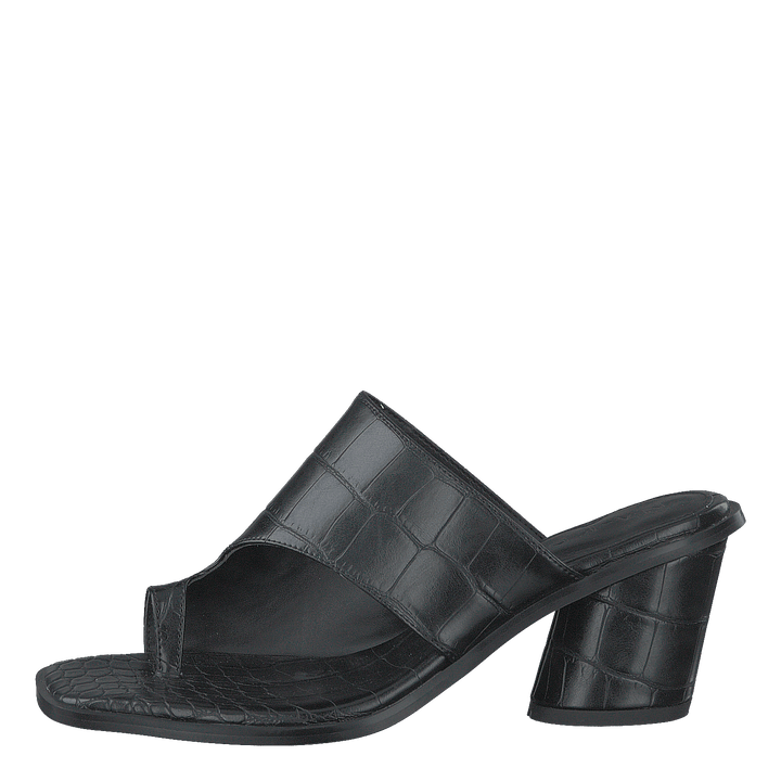 Toe Ring Mules Black