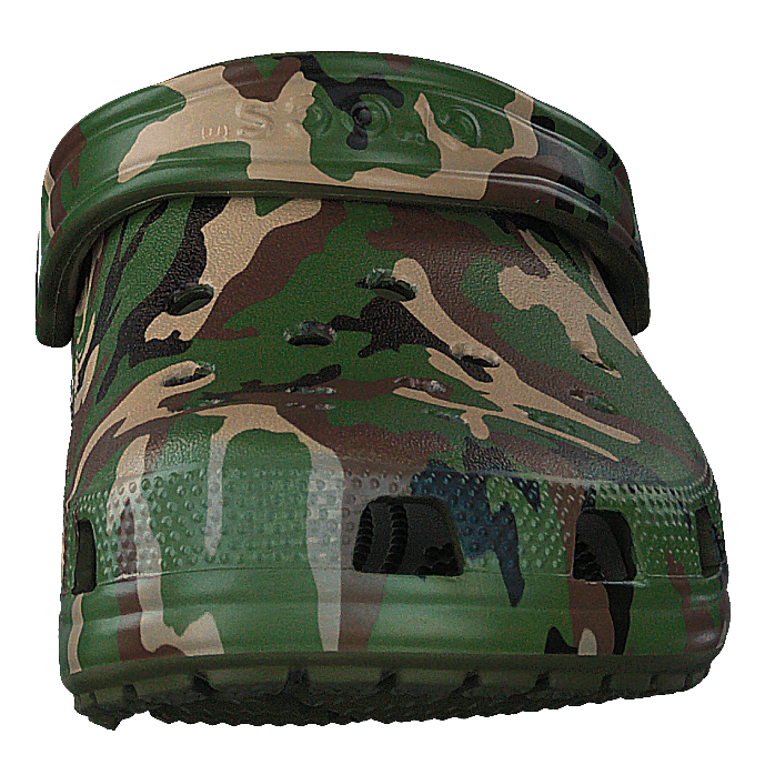 Classic Printed Camo Clog Army Green/multi - Heppo.com