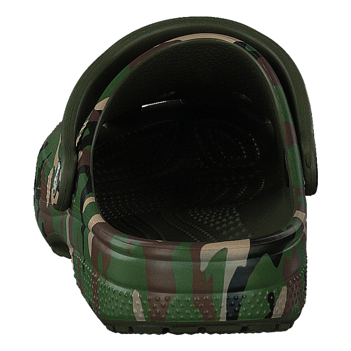 Classic Printed Camo Clog Army Green/multi - Heppo.com