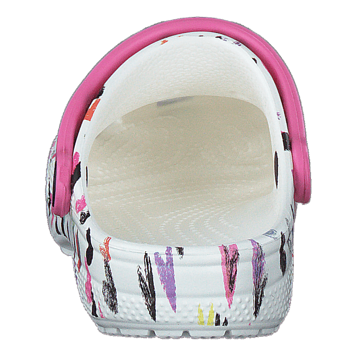 Classic Heart Print Clog K White - Heppo.com