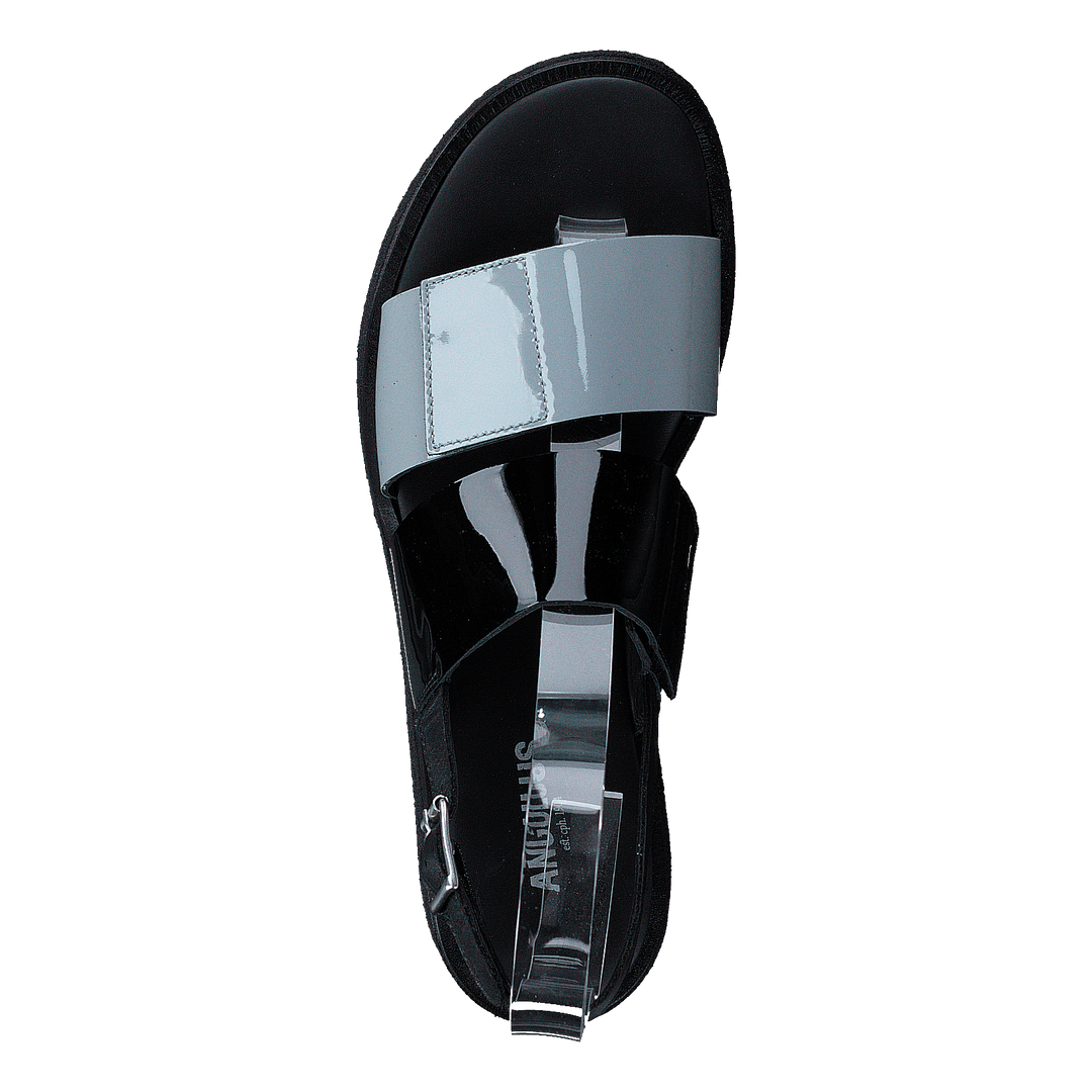 Sandal With Plateau Sole Greyblue/black/black