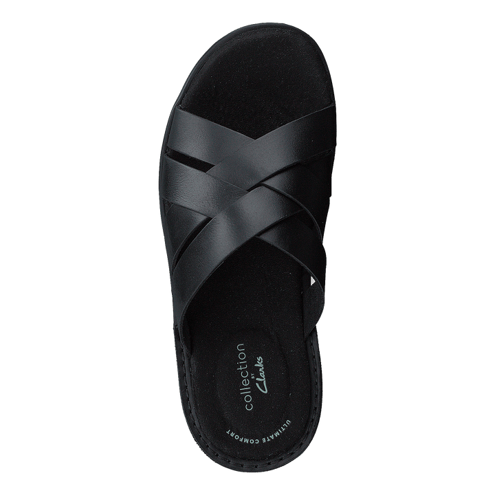 Ellison Weave Black Leather