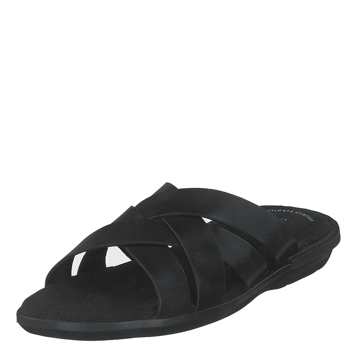 Ellison Weave Black Leather