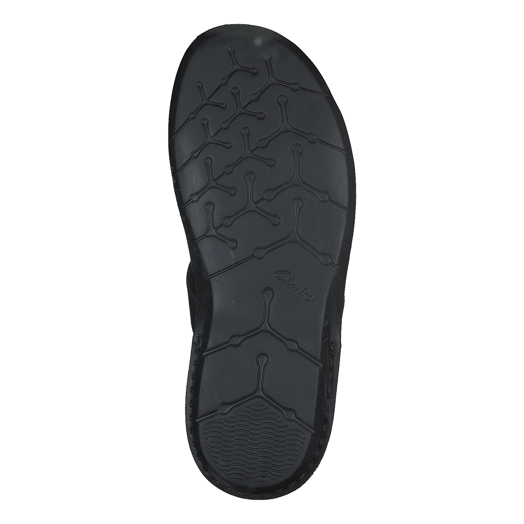 Ellison Weave Black Leather