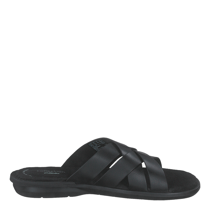 Ellison Weave Black Leather