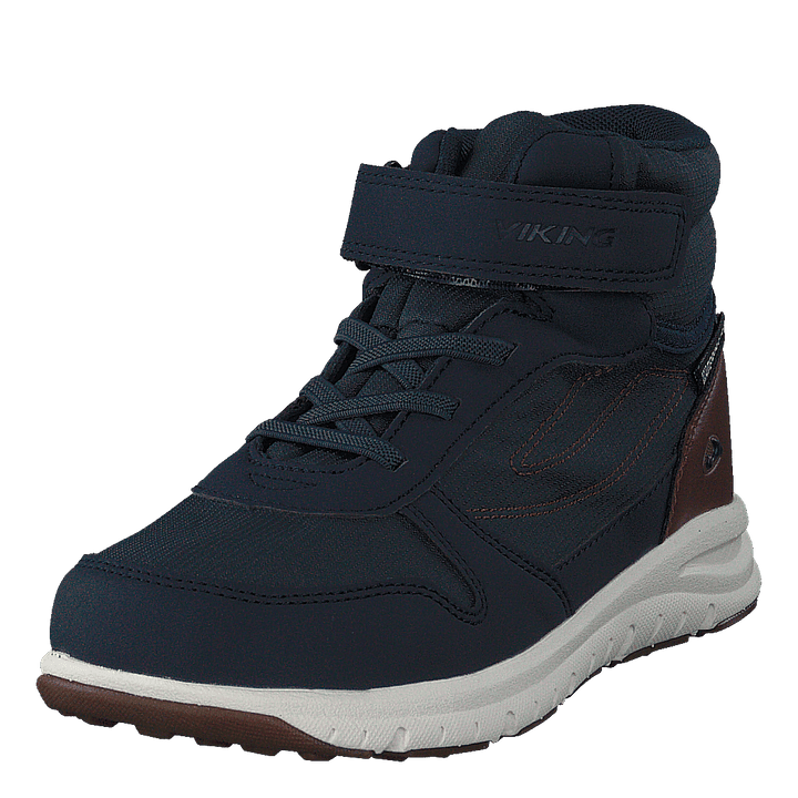 Hovet Mid WP Navy/Cognac