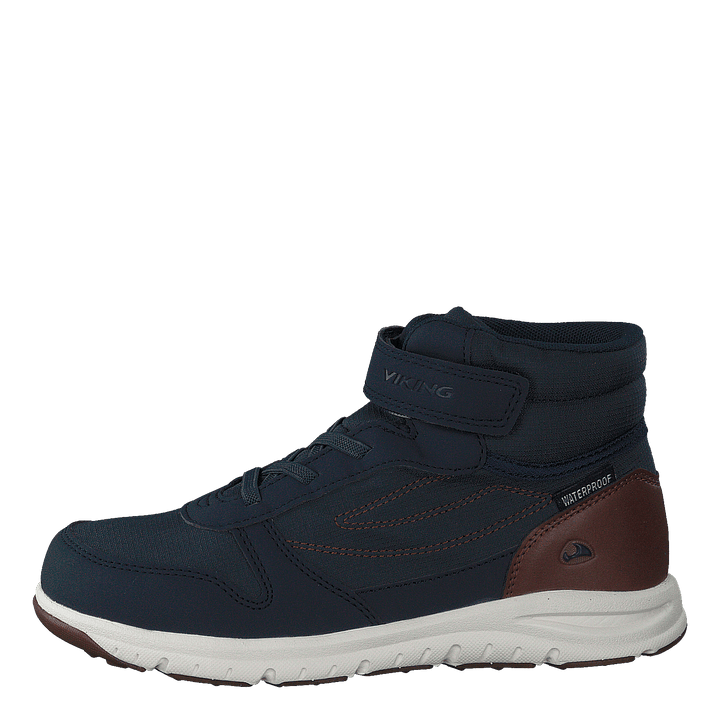 Hovet Mid WP Navy/Cognac
