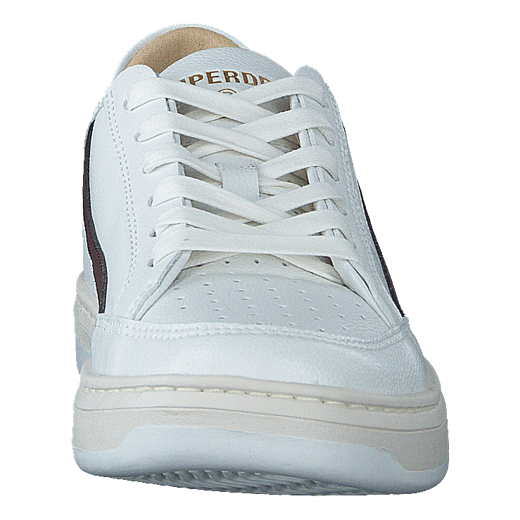 Basket Lux Low Trainer Optic/oxblood