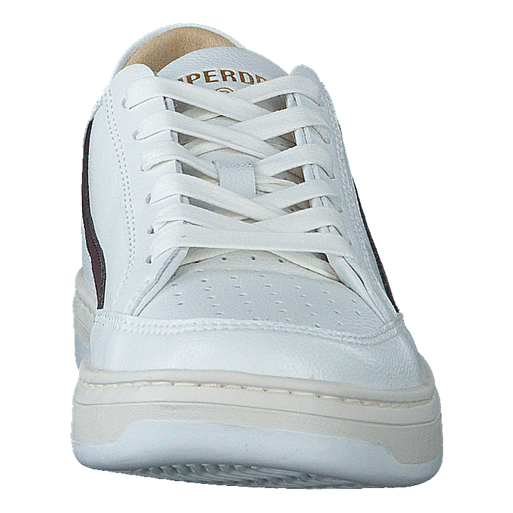 Basket Lux Low Trainer Optic/oxblood