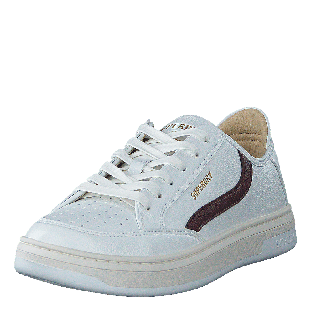 Basket Lux Low Trainer Optic/oxblood