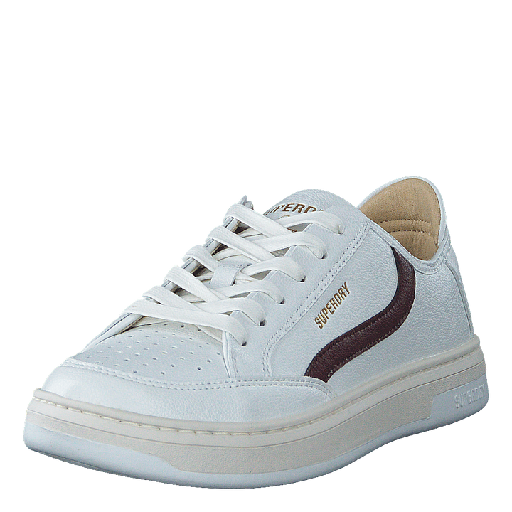 Basket Lux Low Trainer Optic/oxblood