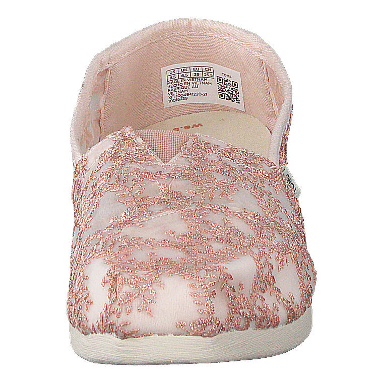 Hibiscus Floral Lace Alprg Rose Gold Metallic