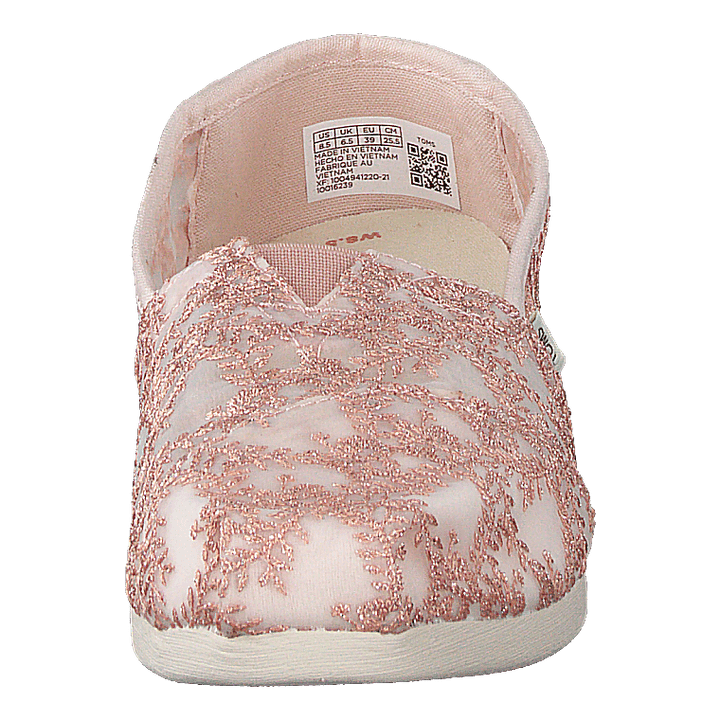 Hibiscus Floral Lace Alprg Rose Gold Metallic