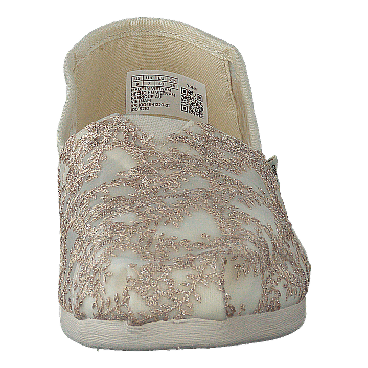 Hibiscus Floral Lace Alprg Natural Metallic