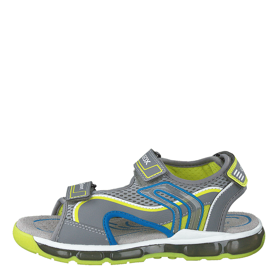 J Sandal Android Boy Grey/lime