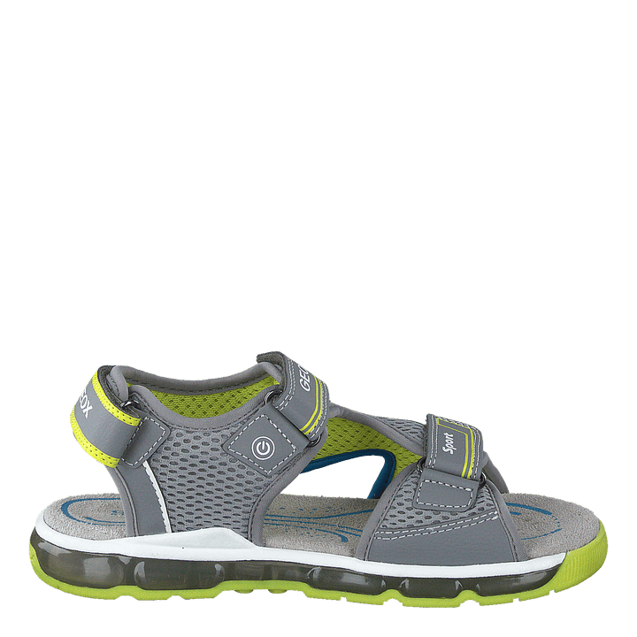 J Sandal Android Boy Grey/lime