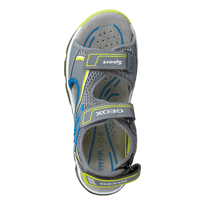 J Sandal Android Boy Grey/lime