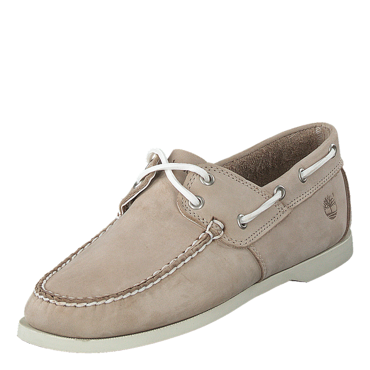 Cedar Bay Boat Shoe Light Beige Nubuck