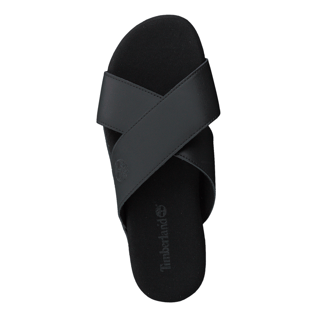 Seatonbay Crossstrapslide Black Leather