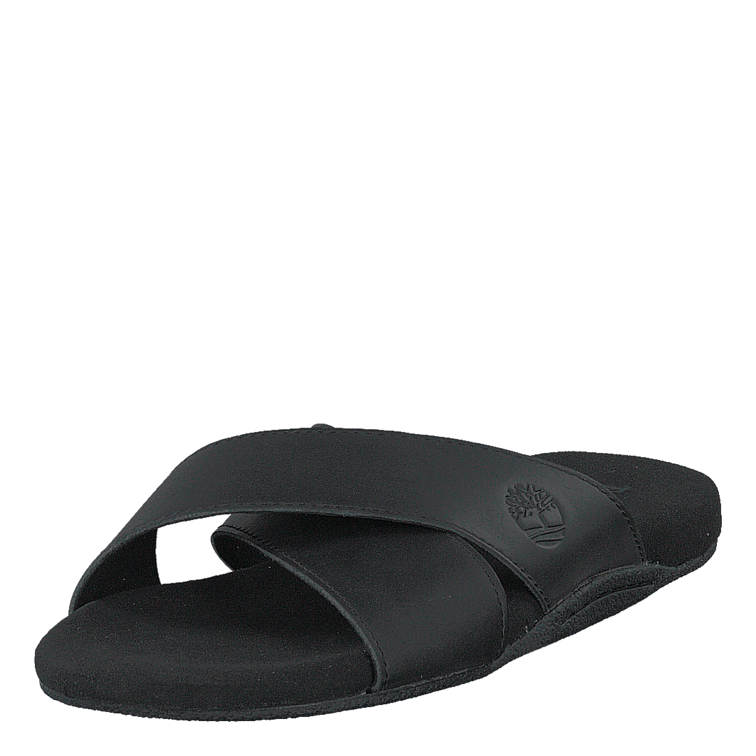 Seatonbay Crossstrapslide Black Leather