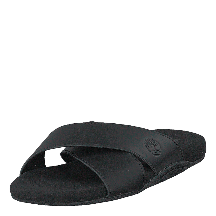 Seatonbay Crossstrapslide Black Leather