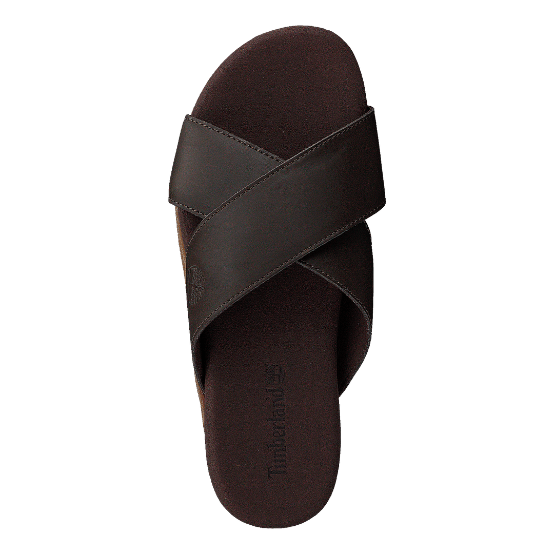 Seatonbay Crossstrapslide Dark Brown Leather